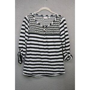 Postmark Anthropologie Long Roll Tab Sleeve Top-Medium-Bunnies-Whimsigoth